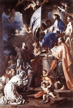 Francesco Solimena : St Bonaventura Receiving The Banner Of St Sepulchre From The Madonna